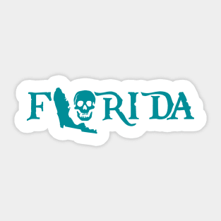 Skull Pirate Florida Miami Dolphins Sticker